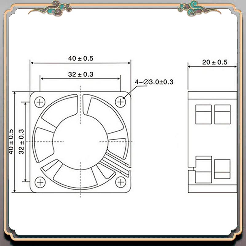 Cooling Fan 40Mm 3D - دائم 3X ثلاثية الأبعاد جزء من