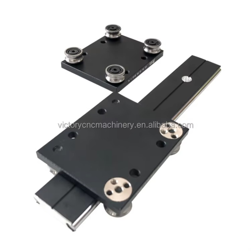Linear Guide Rail - OSGB10UU-4 مع أربع عجلات، أسود، كتلة