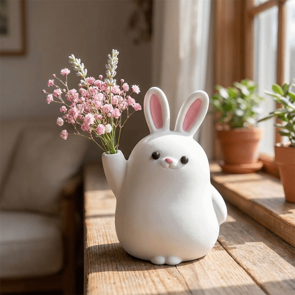 3D Printing Rabbit - مزهرية بلاستيكية مبتكرة مطبوعة بتقنية ثلاثية