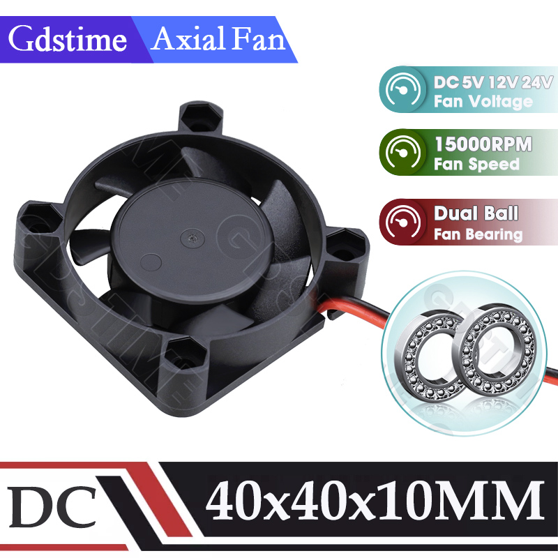 Cooling Fan 40Mm 3D - مروحة Gdstime 4010 بجهد 24 فولت