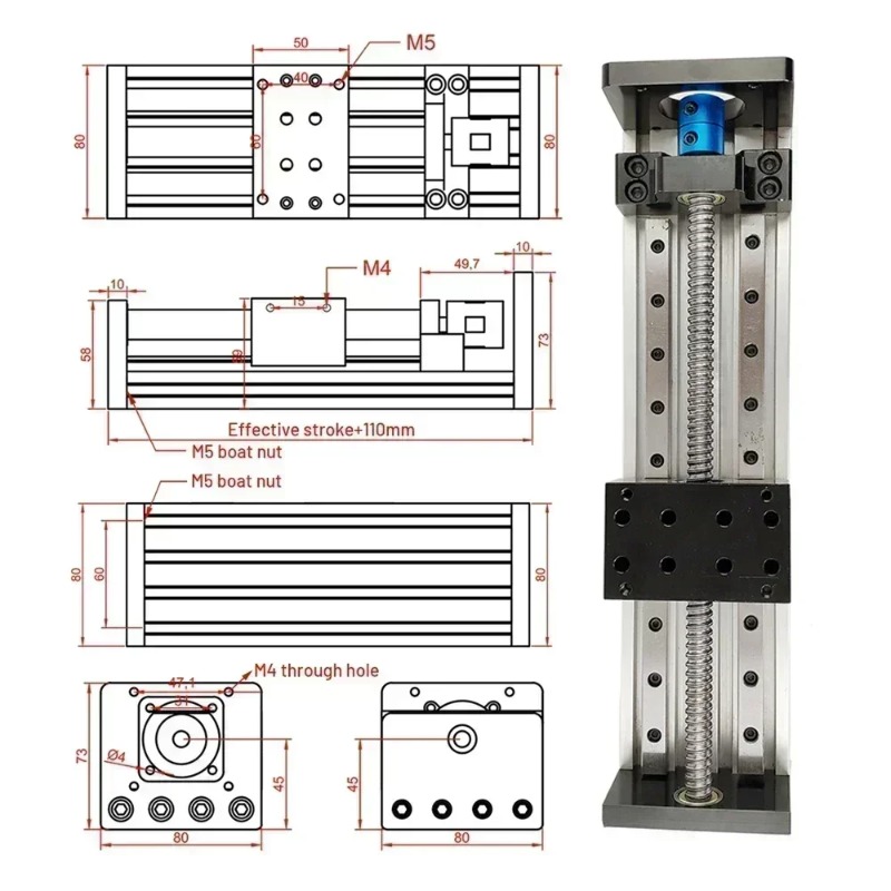 【متخصص】طقم محرك سكك خطية CNC م - مراجعة Linear Guide Rail وسعره