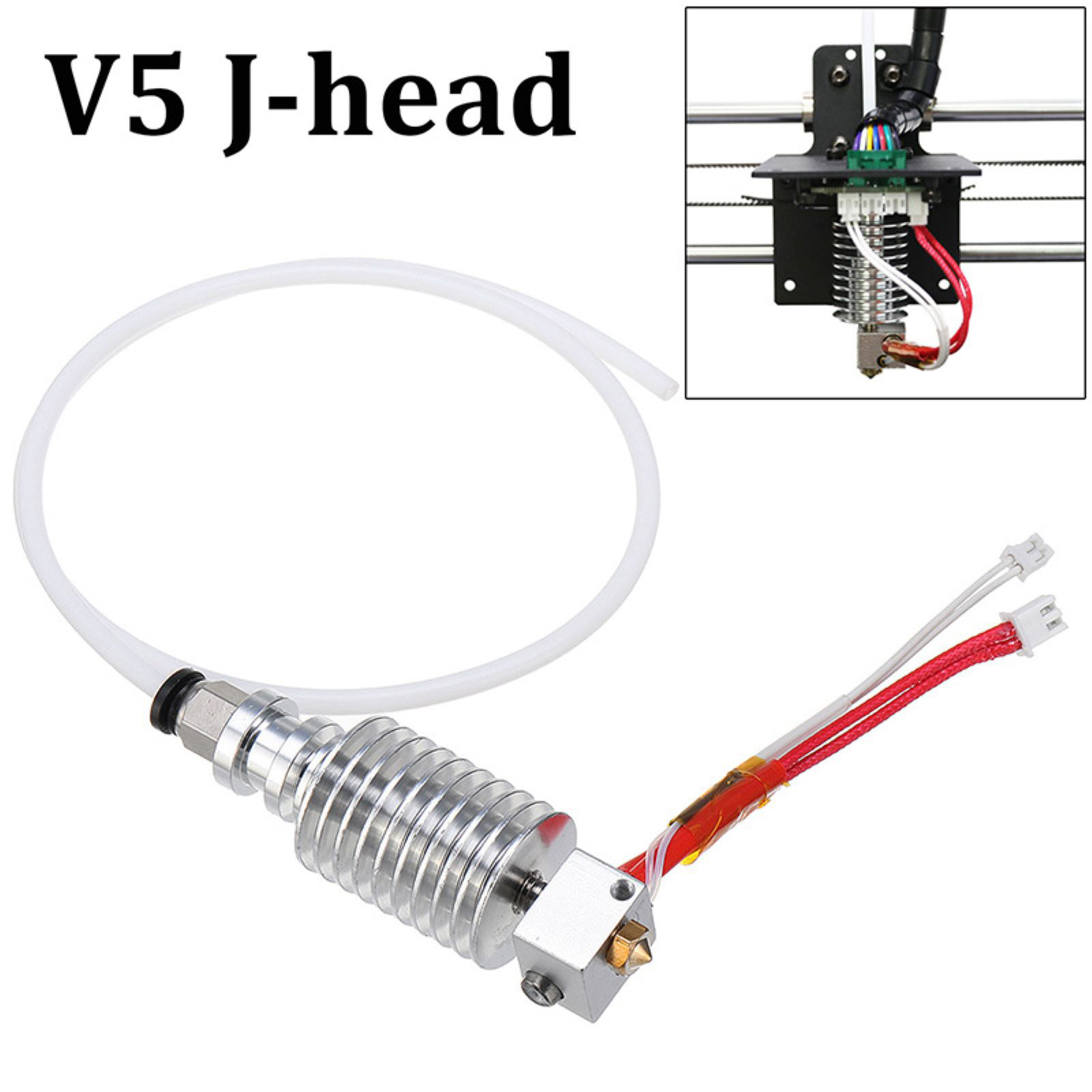 طقم رأس طباعة V5 J-Head معدني  - مراجعة 3D Printer Hotend Kit وسعره