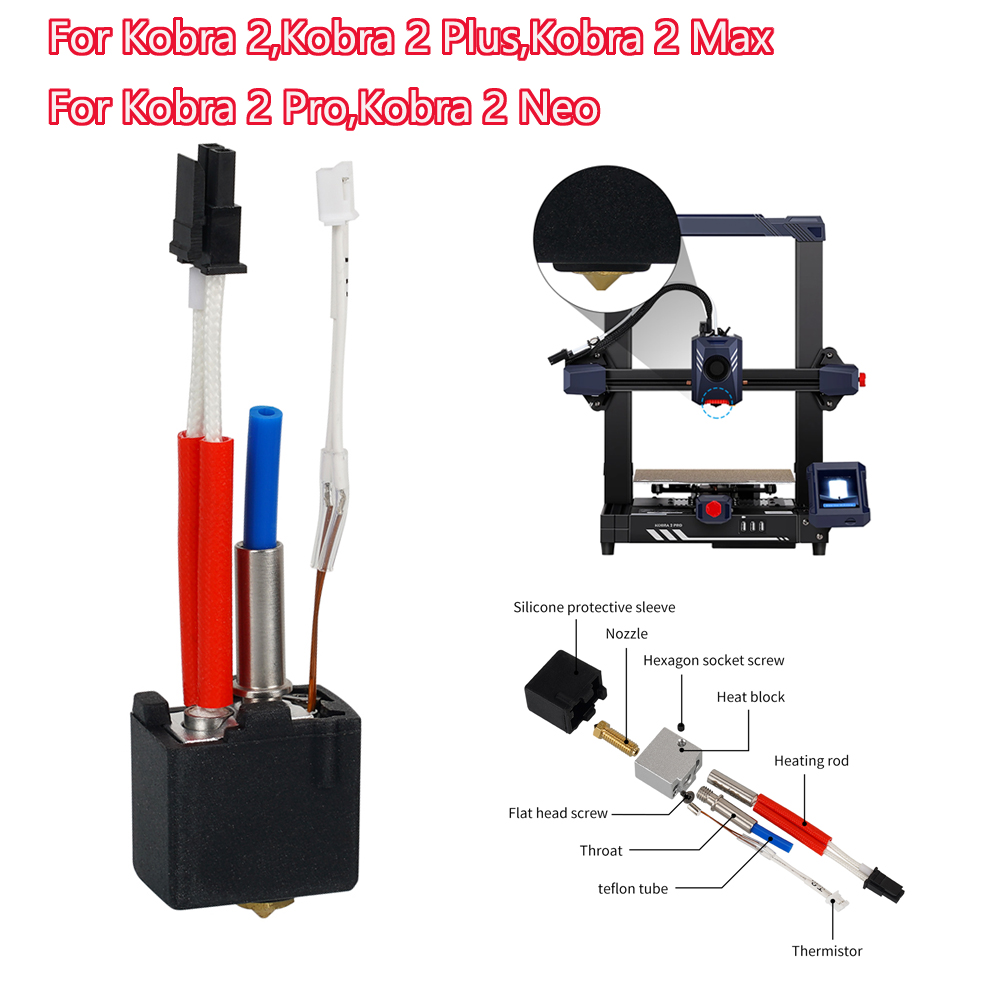 ل Anycubic Kobra 2 Hotend Anyc - مراجعة 3D Printer Hotend Kit وسعره