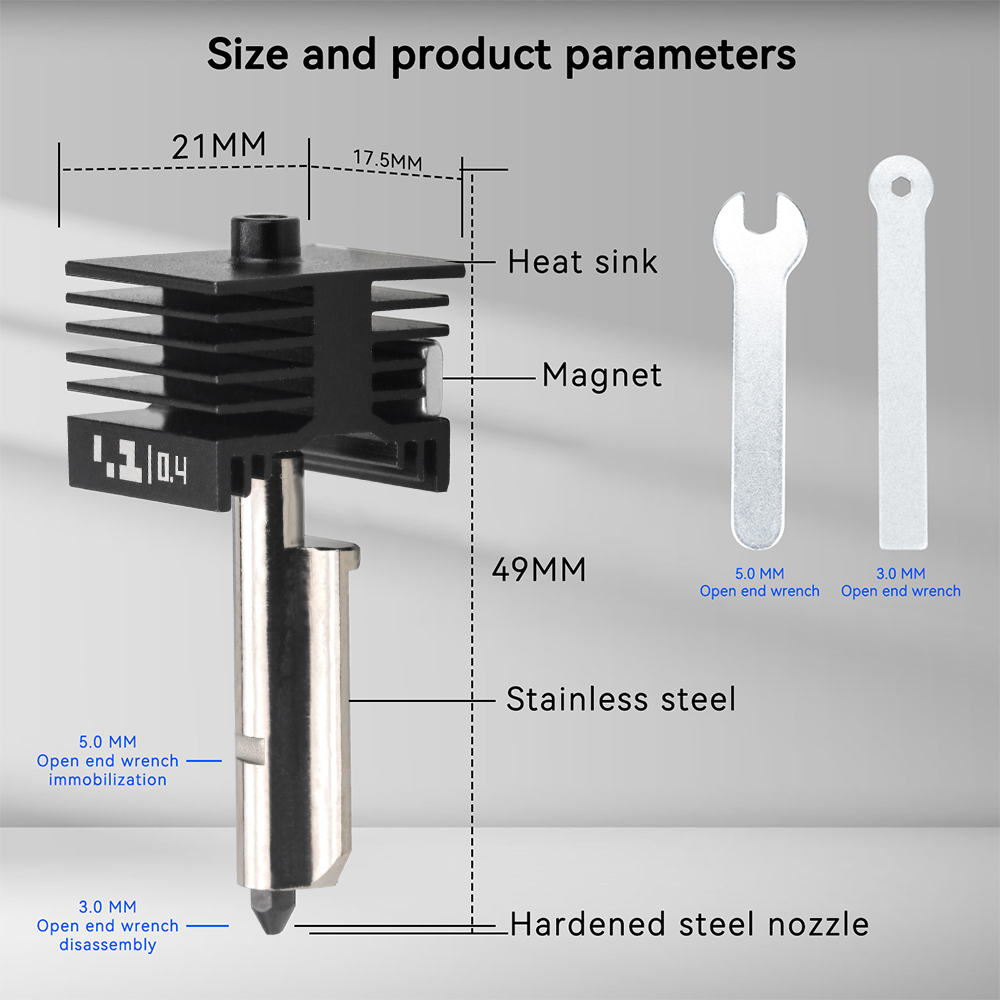 فوهة طباعة من الفولاذ المقوى م - مراجعة 3D Printing Steel وسعره