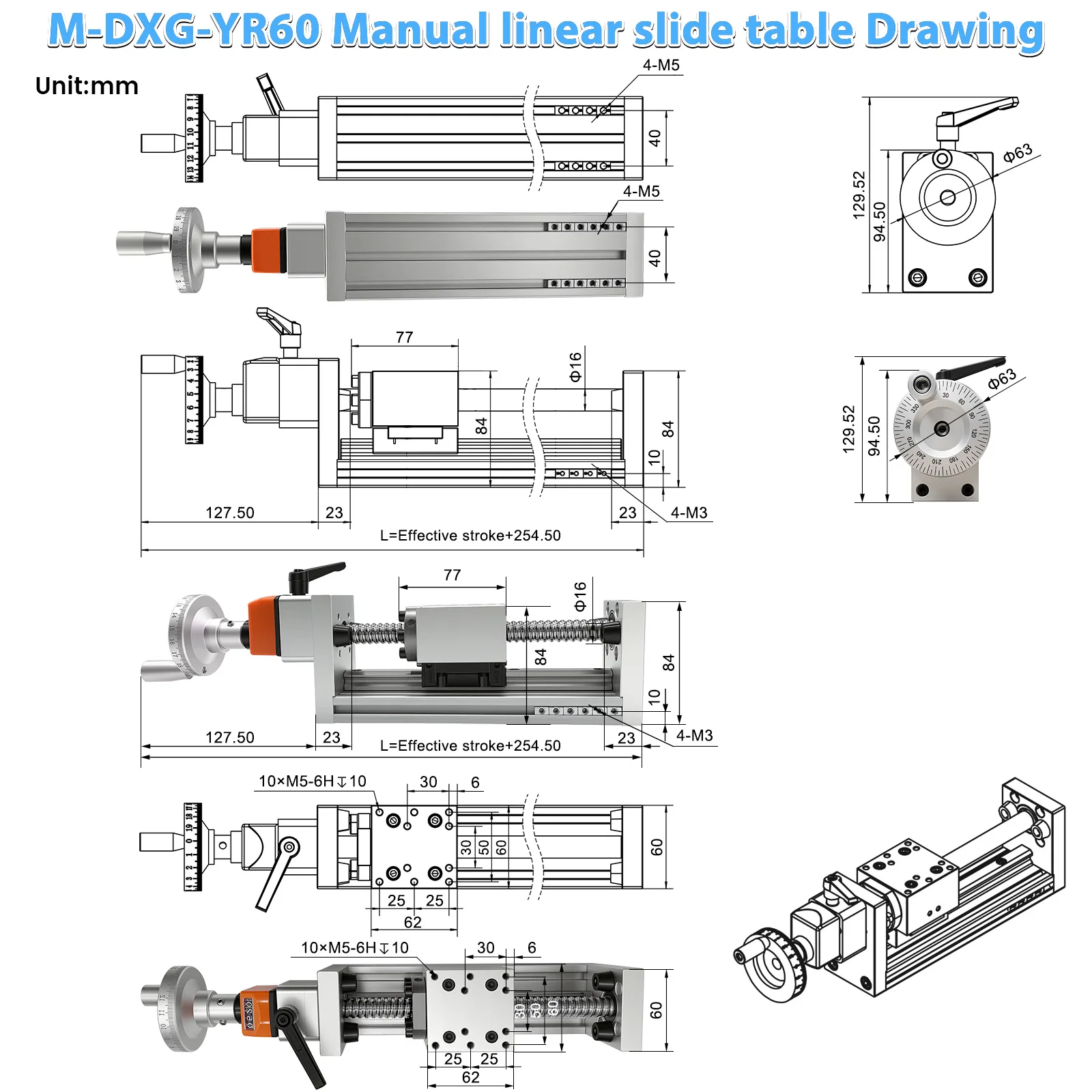 طاولة انزلاقية خطية يدوية بحمو - مراجعة Linear Guide Rail وسعره