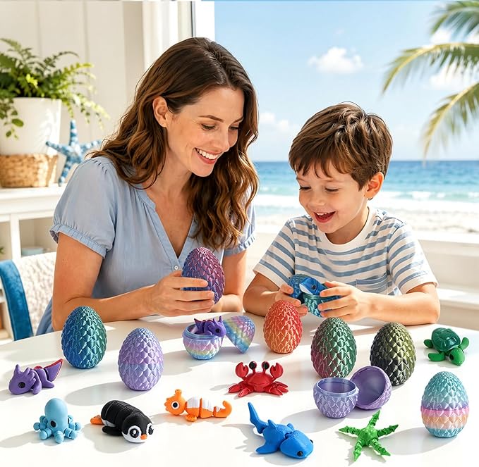 24 قطعة من صناديق المفاجآت الم - مراجعة 3D Printing Toys وسعره