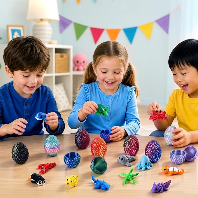 24 قطعة من صناديق المفاجآت الم - مراجعة 3D Printing Toys وسعره